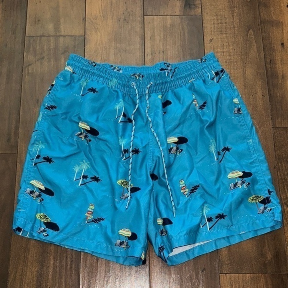 Blue Tropical Print Swim Shorts   PM3
